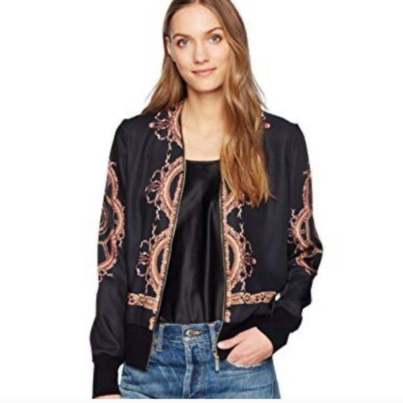Ted Baker Jackets & Blazers - Ted Baker Maxrol Cardigan Versailles Print Zip Up Sweater Jacket Size 1 US4